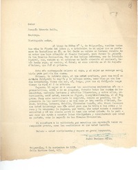 [Carta] 1951, Valparaíso, Chile [a] Joaquín Edwards Bello