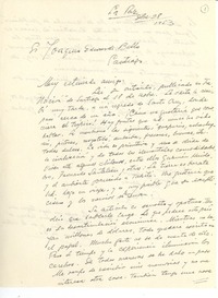 [Tarjeta] 1953 abr. 28, La Paz, Bolivia [a] Joaquín Edwards Bello