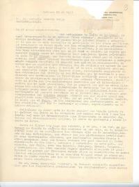 [Carta] 1953 feb. 10, Buenos Aires, Argentina [a] Joaquín Edwards Bello