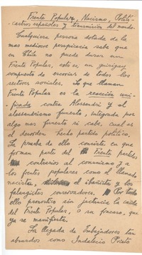 Frente popular, Nacismo, Politicastros españoles y transmisión del mando