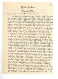 [Carta] c.1959, Santiago, Chile [a] Joaquín Edwards Bello