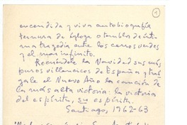 [Tarjeta] 1963 enero, Santiago, Chile [a] Joaquín Edwards Bello