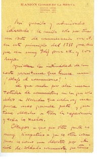 [Carta] c.1938, Buenos Aires, Argentina [a] Joaquín Edwards Bello