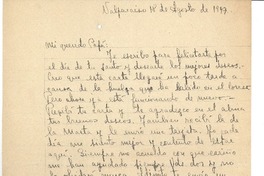 [Carta] 1947 ago. 18, Valparaíso, Chile [a] Joaquín Edwards Bello