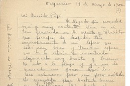 [Carta] 1950 mar. 11, Valparaíso, Chile [a] Joaquín Edwards Bello