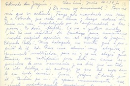 [Carta] 1962 junio, San Luis, Chile [a] Joaquín Edwards Bello