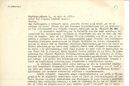 [Carta] 1953 may. 3, Santiago, Chile [a] Joaquín Edwards Bello