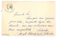 [Tarjeta] 1964 ago. 5, Santiago, Chile [a] Joaquín Edwards Bello