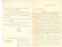 [Carta] 1955 ago. 6, Santiago, Chile [a] Joaquín Edwards Bello