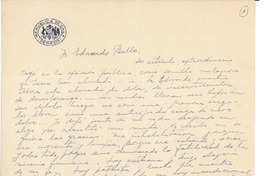 [Carta] 1953 ago. 11, Santiago, Chile [a] Joaquín Edwards Bello