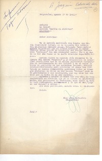 [Carta] 1961 ago. 17, Valparaíso, Chile [a] Joaquín Edwards Bello