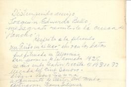 [Carta] c. 1957 [Santiago, Chile] [a] Joaquín Edwards Bello