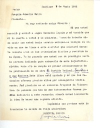 [Carta] 1962 jun. 7, Santiago, Chile [a] Joaquín Edwards Bello
