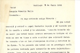[Carta] 1962 jun. 7, Santiago, Chile [a] Joaquín Edwards Bello