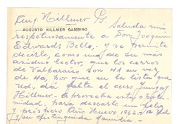 [Tarjeta] 1961 dic. 30, Talca, Chile [a] Joaquín Edwards Bello