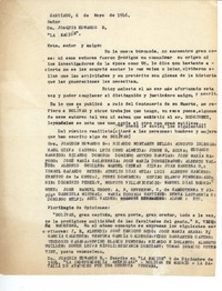 [Carta] 1946 may. 6, Santiago, Chile [a] Joaquín Edwards Bello