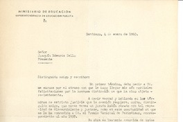 [Carta] 1960 ene. 4 Santiago, Chile [a] Joaquín Edwards Bello