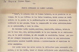 Perfil literario de Carmen Laforet