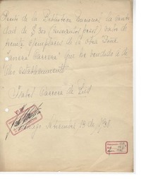 [Recibo] 1938 sept. 13, Santiago, Chile [a] Biblioteca Nacional de Chile