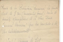 [Recibo] 1938 sept. 13, Santiago, Chile [a] Biblioteca Nacional de Chile