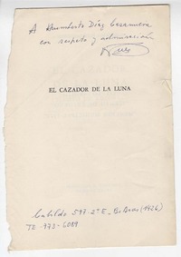 [Dedicatoria] c.1970, Buenos Aires, Argentina [a] Humberto Díaz-Casanueva