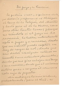 Del juego y la recreación