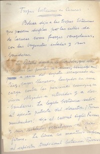 Tropas británicas en Caracas