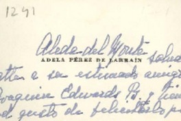 [Tarjeta] 1959 noviembre 16, Santiago, [Chile] [a] Joaquín Edwards Bello