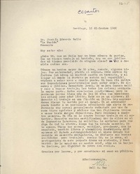 [Carta] 1960 diciembre 15, Santiago, [Chile] [a] Joaquín Edwards Bello