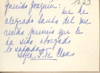 [Tarjeta] [1959], [Santiago, Chile] [a] Joaquín Edwards Bello