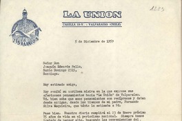 [Carta] 1959 diciembre 5, Valparaíso, [Chile] [a] Joaquín Edwards Bello