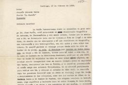 [Carta] 1958 febrero 17, Santiago [Chile] [a] Joaquín Edwards Bello