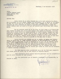 [Carta] 1957 diciembre 9, Santiago, [Chile] [a] Joaquín Edwards Bello