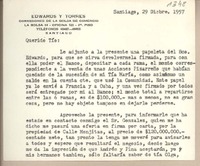 [Tarjeta] 1957 diciembre 29, Santiago, [Chile] [a] Joaquín Edwards Bello