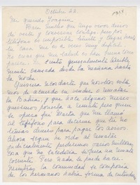 [Carta] 1959 octubre 22, [Santiago, Chile] [a] Joaquín Edwards Bello