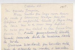 [Carta] 1959 octubre 22, [Santiago, Chile] [a] Joaquín Edwards Bello