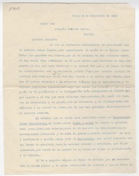 [Carta] 1926 diciembre 8, París, [Francia] [a] Joaquín Edwards Bello