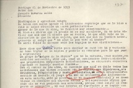 [Carta] 1959 noviembre 21, Santiago, [Chile] [a] Joaquín Edwards Bello