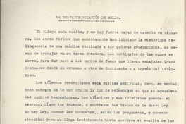 La despanteonización de Bello