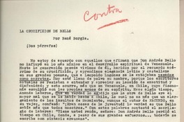 La crucifixión de Bello