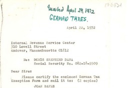 [Carta] 1971 mar. 22, New York [a] Doris Dana