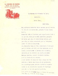 [Carta] 1957 ene. 25, La Serena, Chile [a] Doris Dana, New York