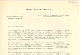 [Carta] 1959, Chicago, Illinois [a] Dear Sir or Madam