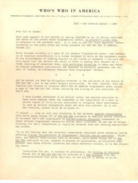[Carta] 1960, Chicago, Illinois [a] Dear Sir or Madam
