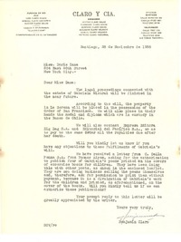 [Carta] 1958 nov. 28, Santiago, Chile [a] Doris Dana, New York