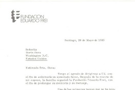 [Carta] 1983 may. 26, Santiago, Chile [a] Doris Dana, Washington D.C.