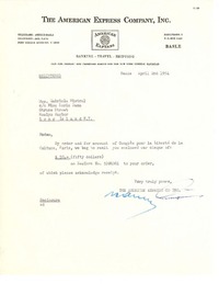 [Carta] 1954 apr. Basle, [Suiza] [a] Gabriela Mistral, Long Island, New York