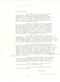 [Carta] [1957], [New York] [a] Honorable Sirs.