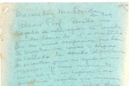 [Carta] [1947?], [California] [a] M. MacBride, [England]
