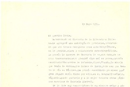 [Carta] 1954 may. 19, [Santiago, Chile] [a] Doris Dana, [New York]